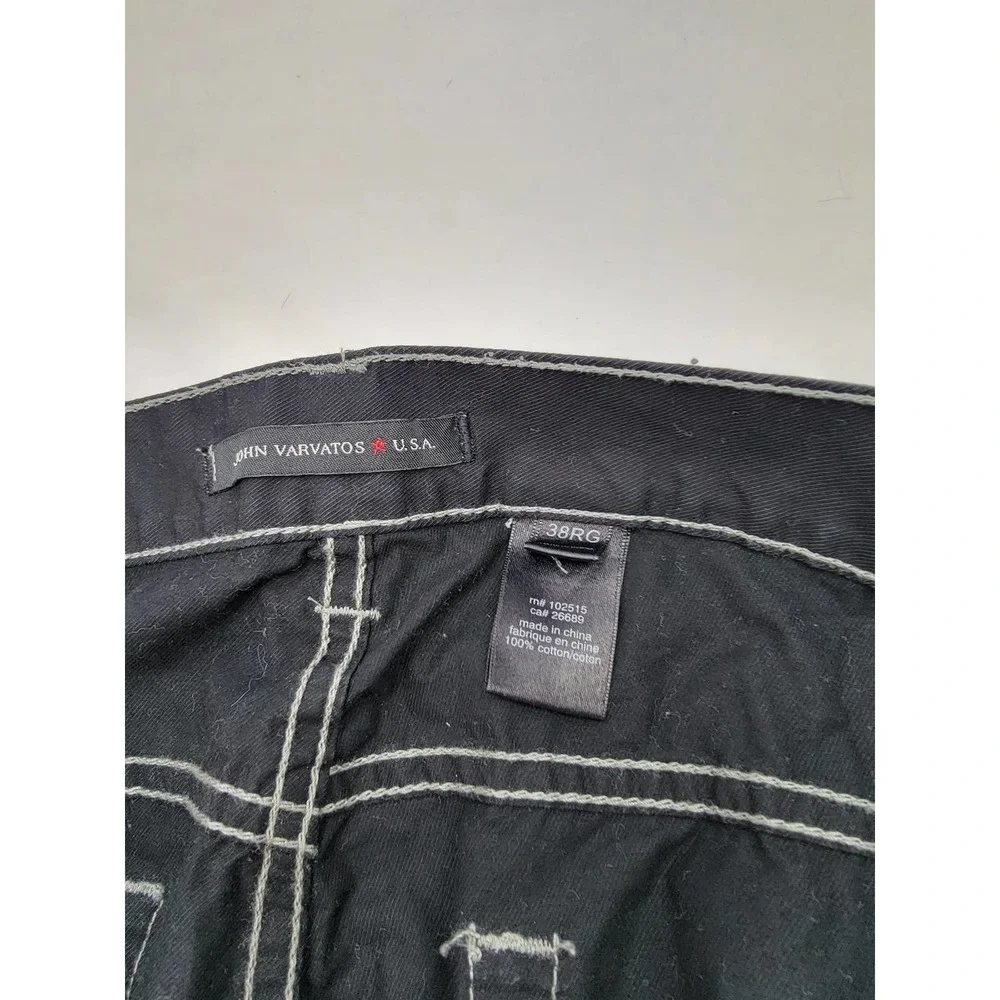John Varvatos Mens Black Light Weight Slim Fit Button Fly Jeans, Sz 38R - Picture 8 of 9